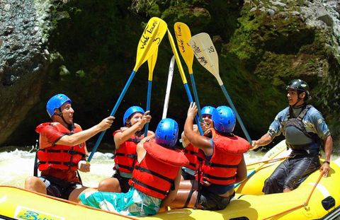 Waterfall Rappelling And Rafting Combo